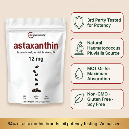 Astaxanthin 12mg, 120 softgels